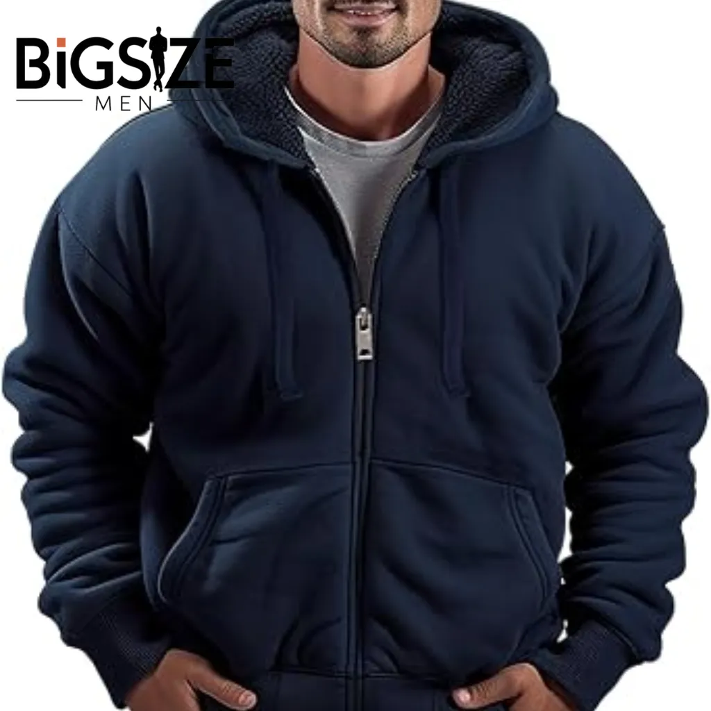 Black Hoodie with Thick Fleece Lining