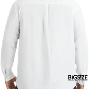 Wrinkle-Free Long Sleeve White Shirt Big Size