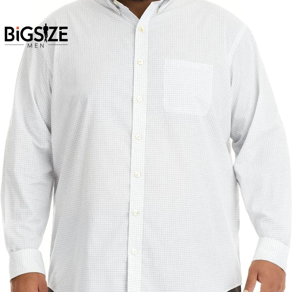 Wrinkle-Free Long Sleeve White Shirt Big Size