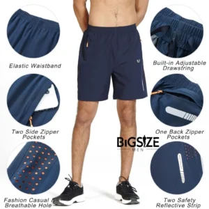 NORTHYARD Men's Athletic Running Shorts (Navy)