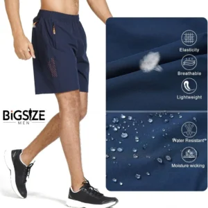 NORTHYARD Men's Athletic Running Shorts (Navy)